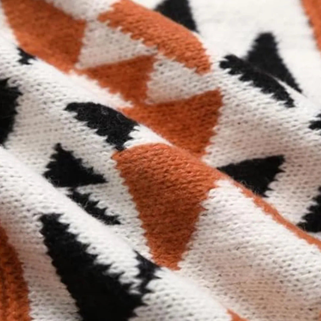 Elegante Jacquard-Strickjacke