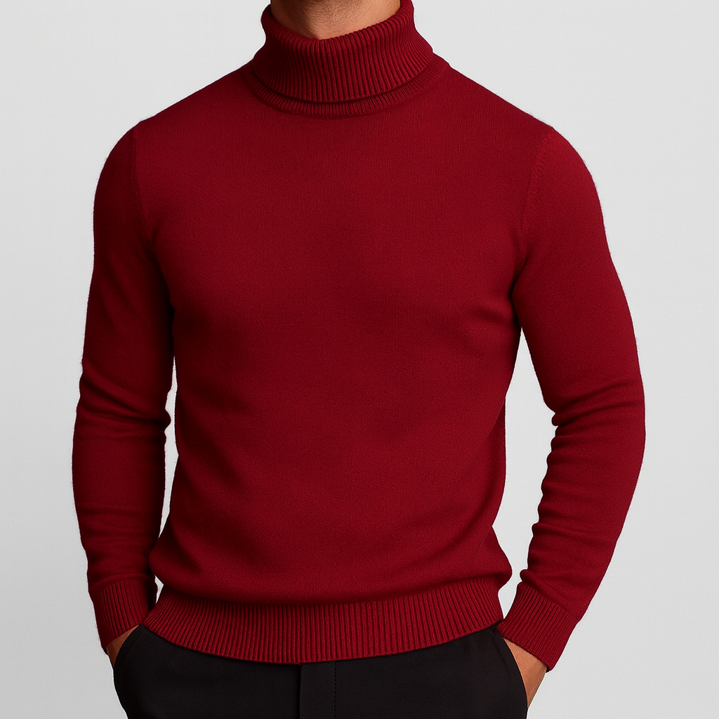 Eleganter Rollkragenpullover aus Wolle