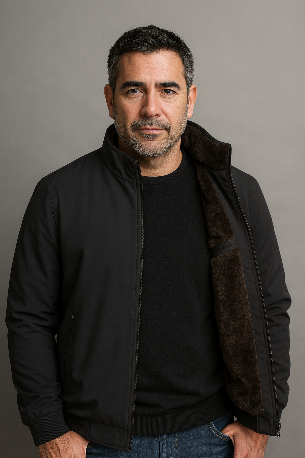 Mit Fleece gefütterte Jacke