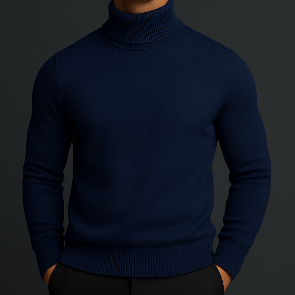 Eleganter Rollkragenpullover aus Wolle