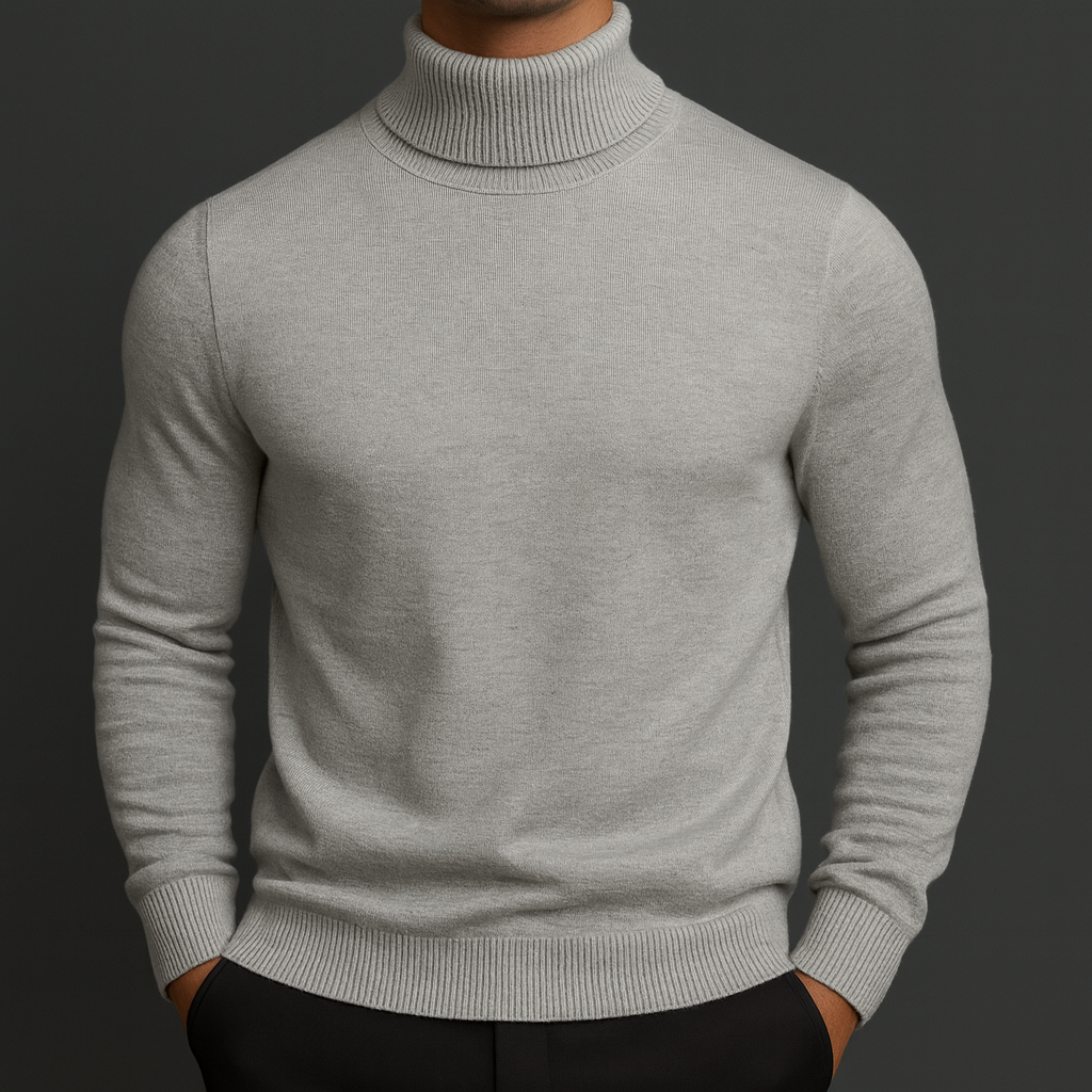 Eleganter Rollkragenpullover aus Wolle