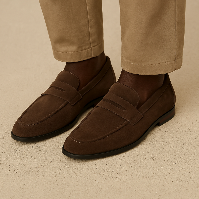 Old Money Penny Loafers aus Wildleder