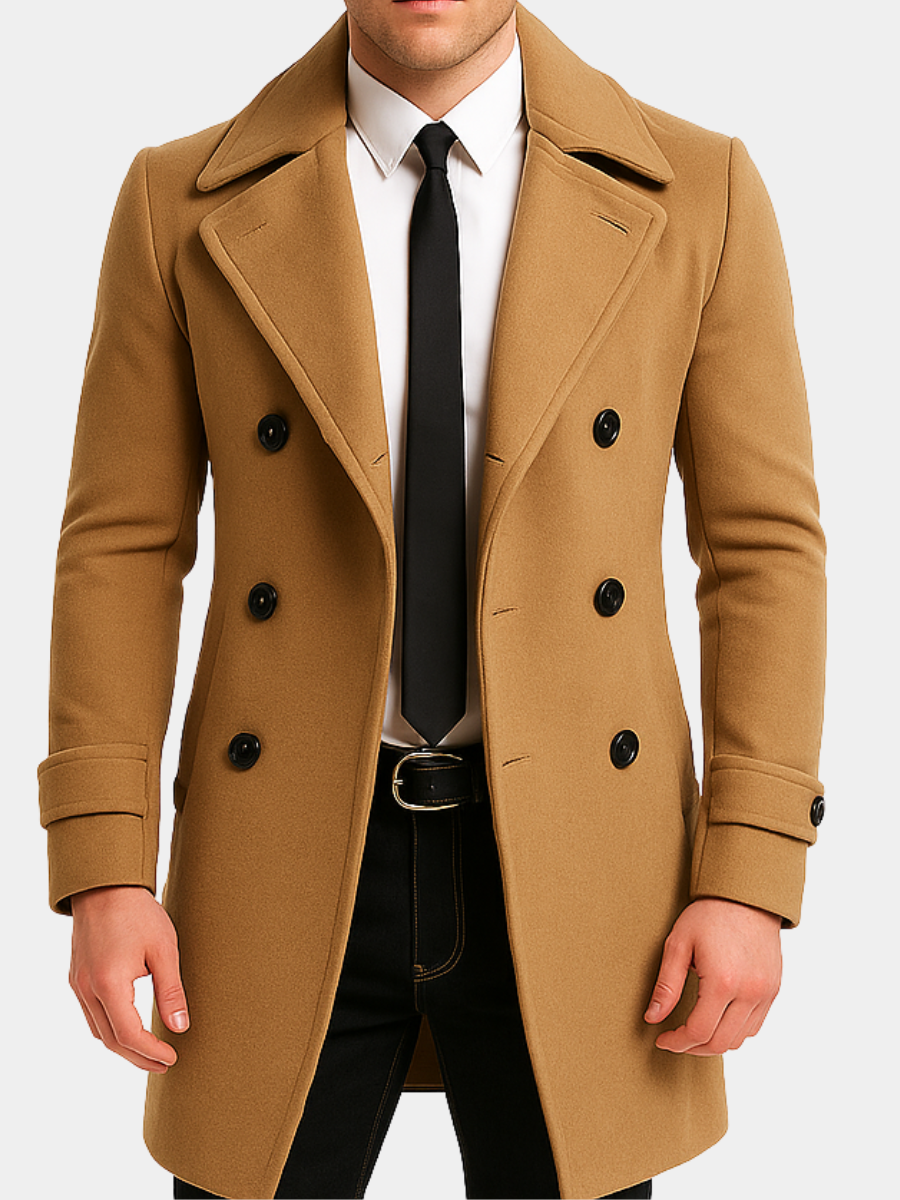 Eleganter langer Trenchcoat