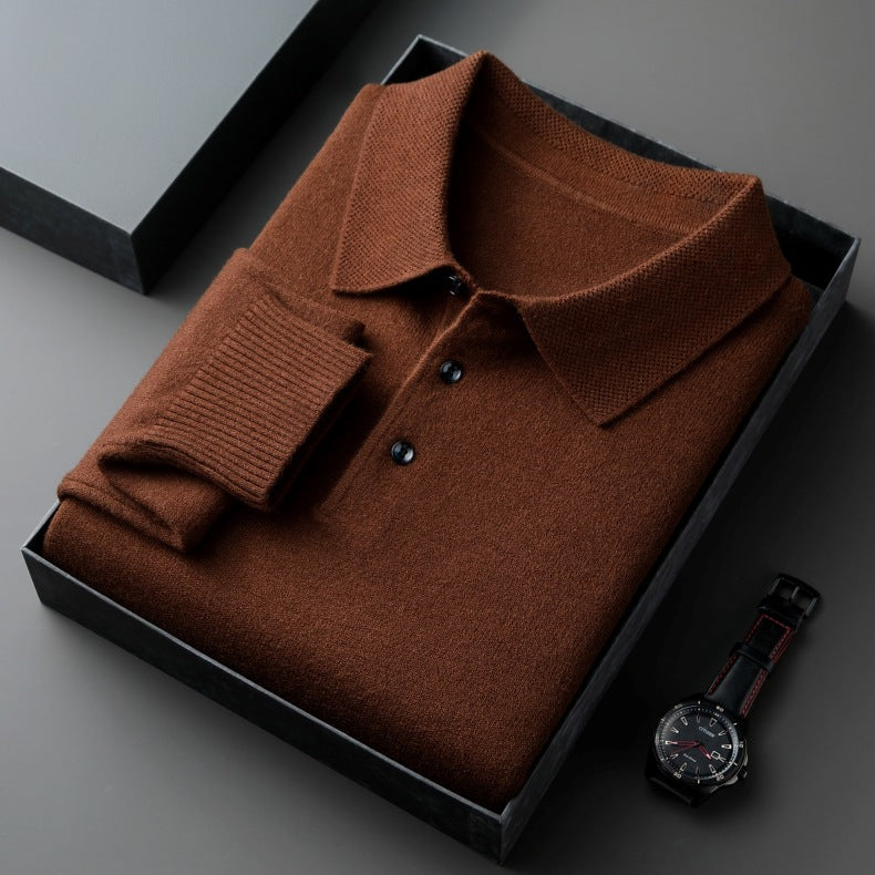 Elegantes Poloshirt aus Wolle
