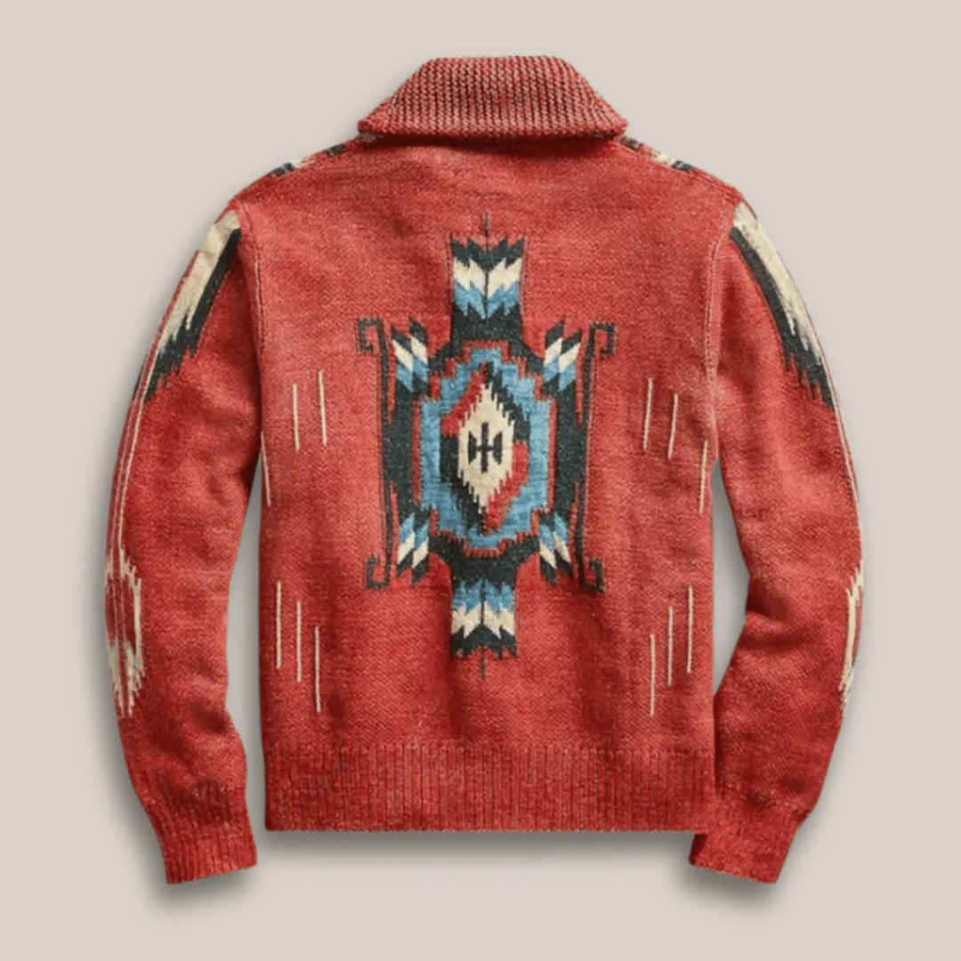 Elegant gewebter Wollcardigan