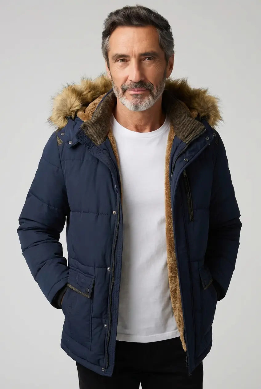 Givalli - Elegante wattierte Fleece-Winterjacke