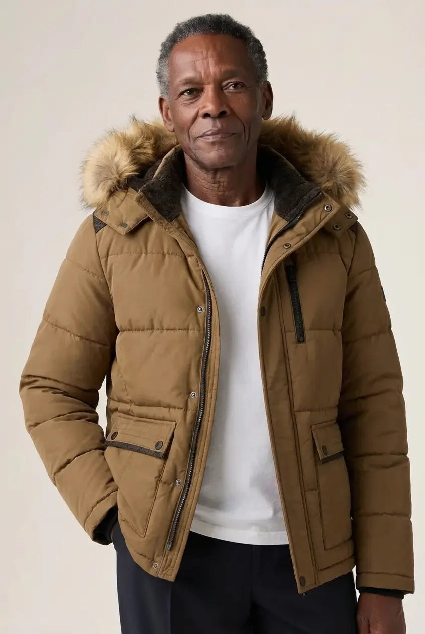 Givalli - Elegante wattierte Fleece-Winterjacke