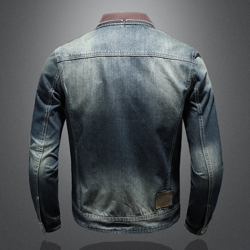 Elegante Denim-Jacke mit Reißverschluss
