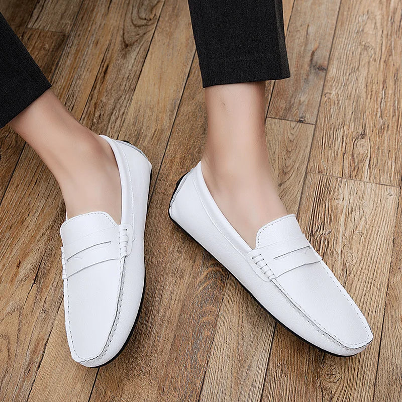 Lässige Sommer-Loafer aus Leder