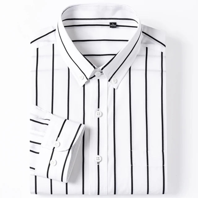 Elegantes gestreiftes Baumwollhemd