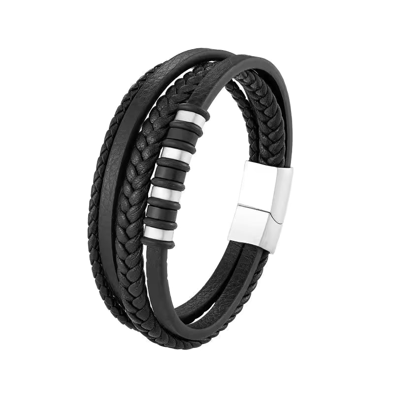 Klassisches mehrlagiges Lederarmband