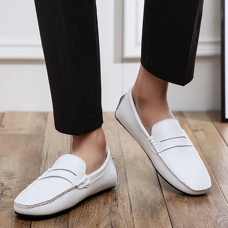Lässige Sommer-Loafer aus Leder