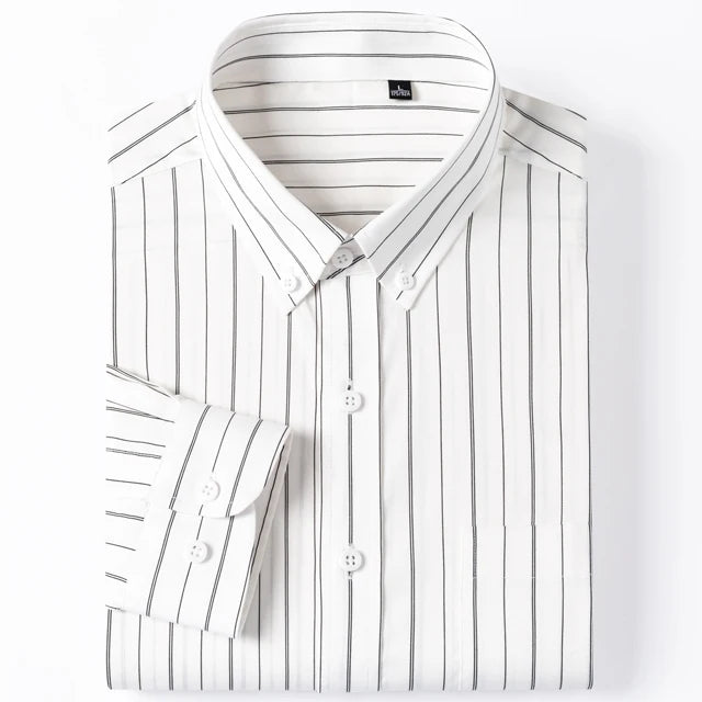 Elegantes gestreiftes Baumwollhemd