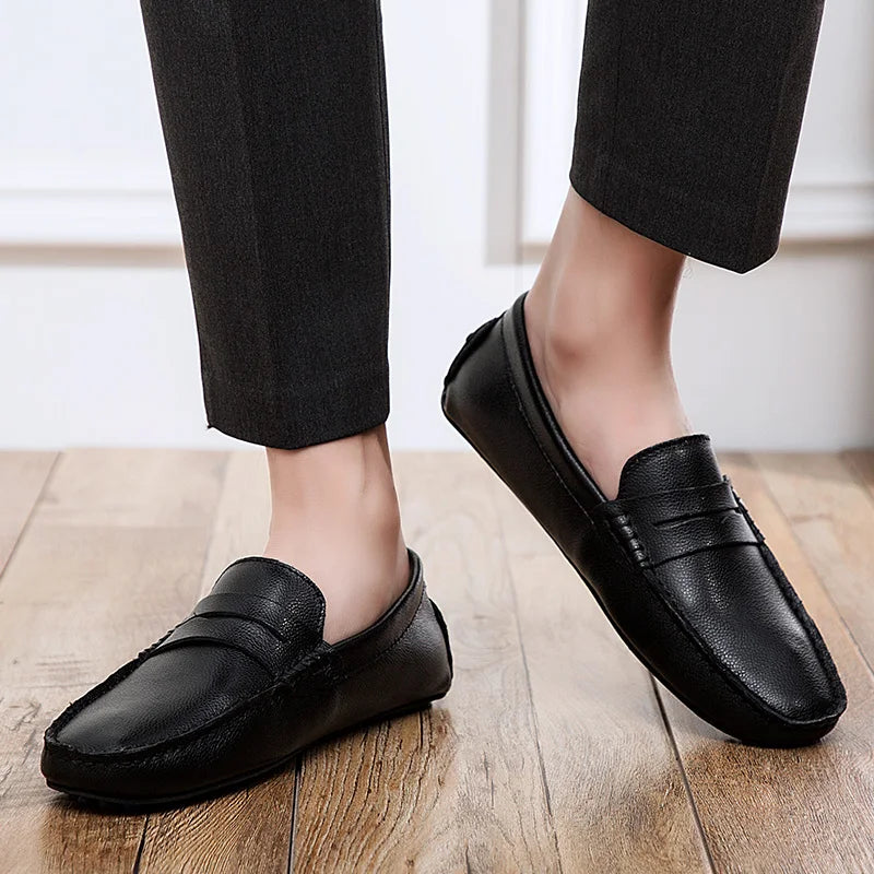 Lässige Sommer-Loafer aus Leder