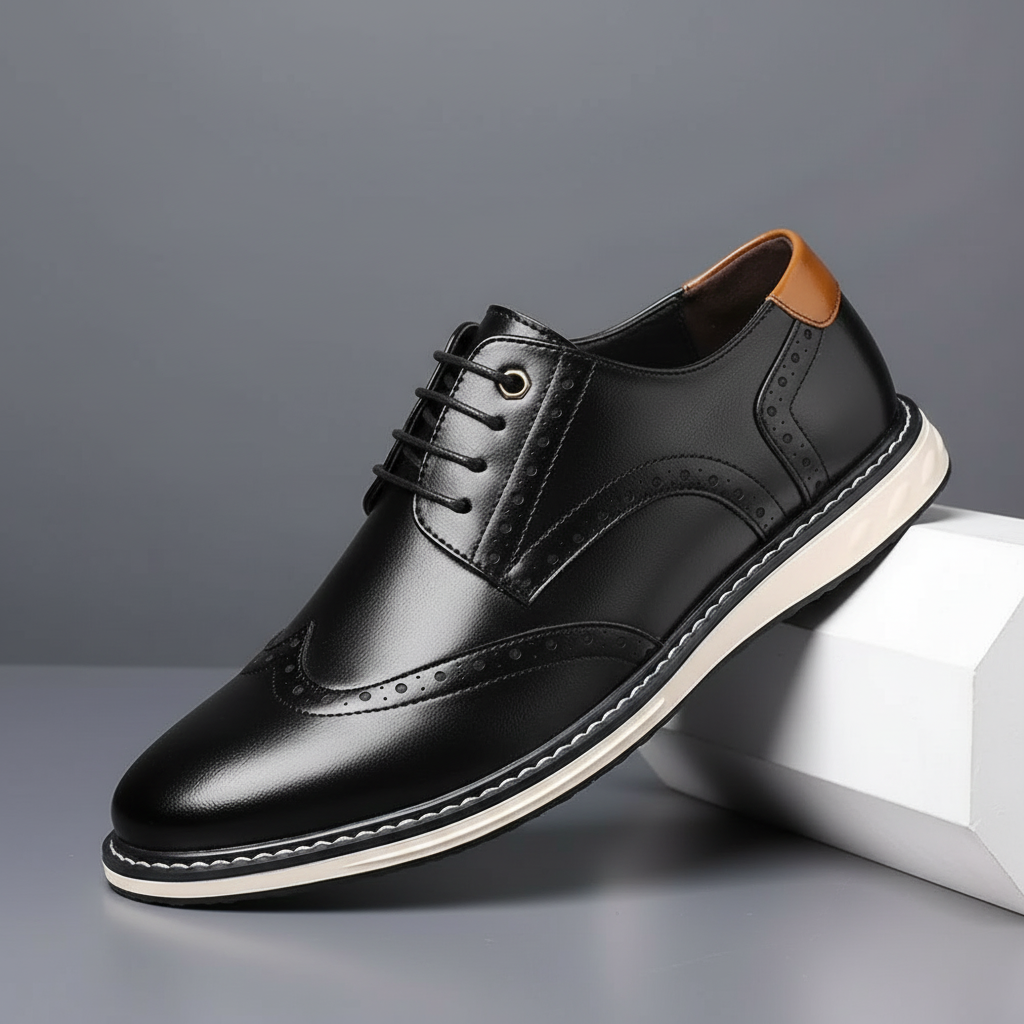 Elegante Leder-Oxfordschuhe