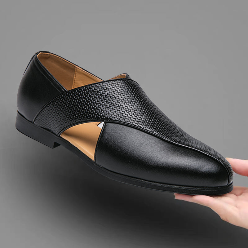 Vintage Leder Halbschuhe