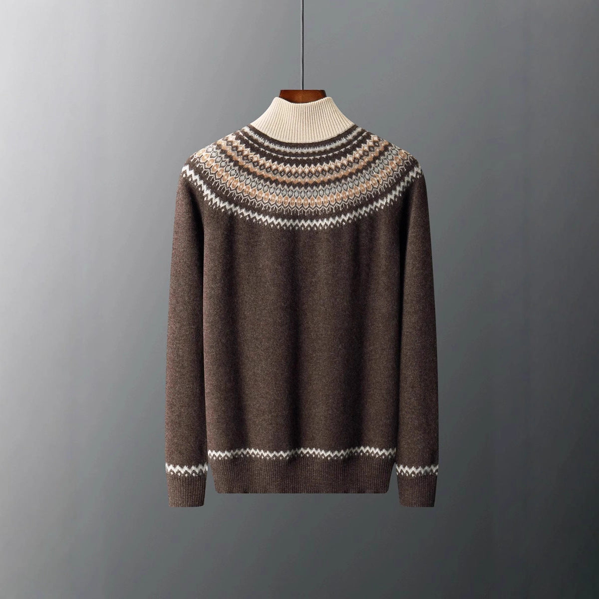 Eleganter Kaschmirpullover mit Reißverschluss