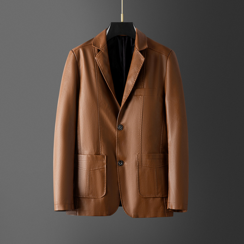 Eleganter Leder-Blazer für Herren