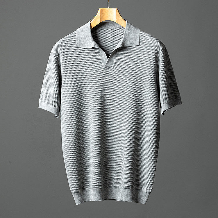Elegantes Baumwoll-Strick-Poloshirt