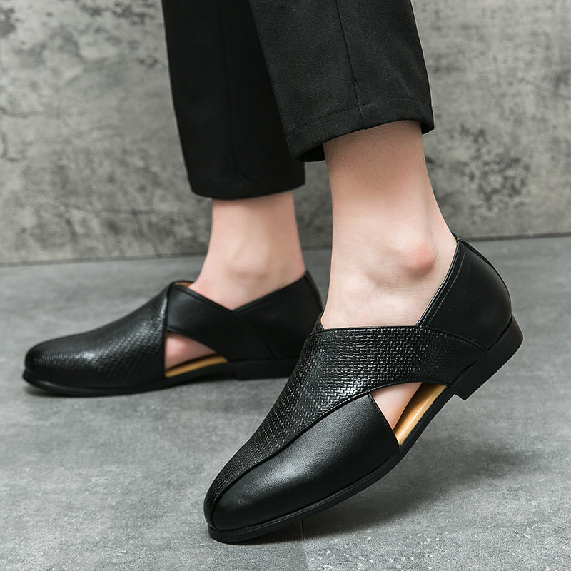 Vintage Leder Halbschuhe