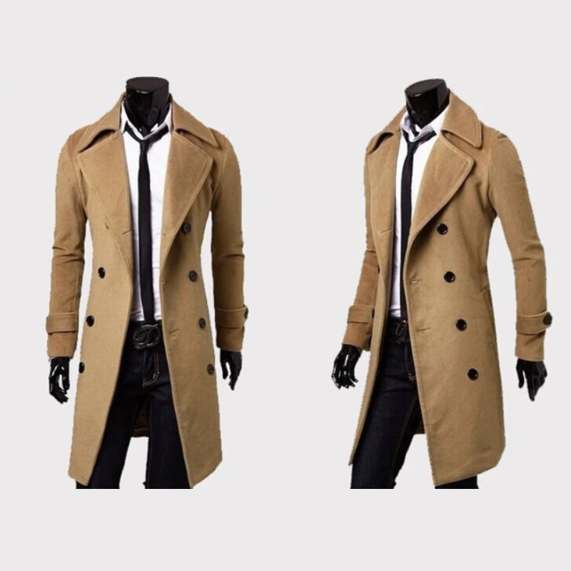 Eleganter langer Trenchcoat