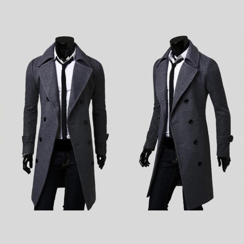 Eleganter langer Trenchcoat