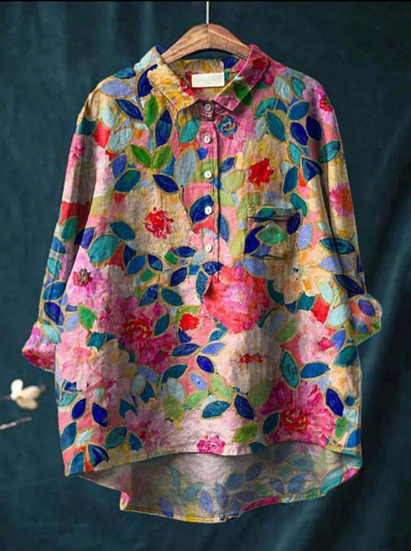 Elegante geblümte Bluse