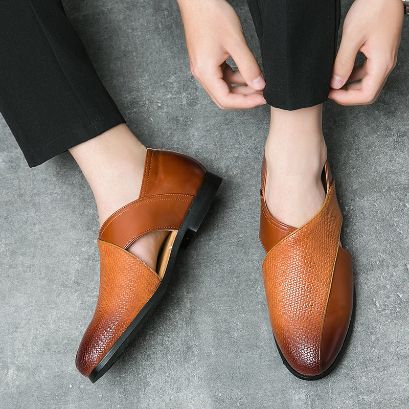 Vintage Leder Halbschuhe