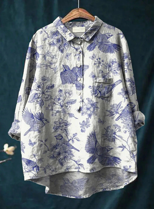 Elegante geblümte Bluse