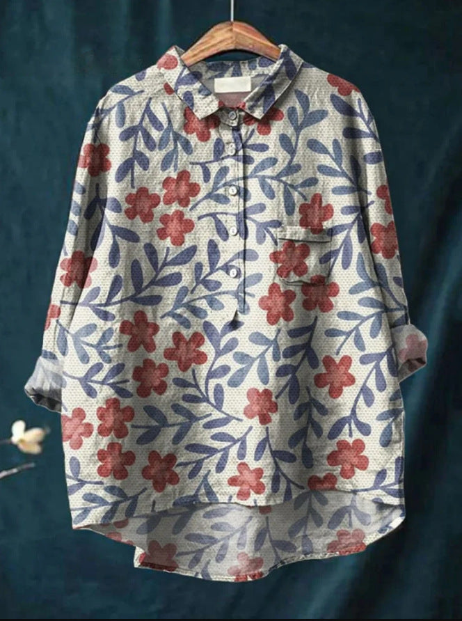 Elegante geblümte Bluse