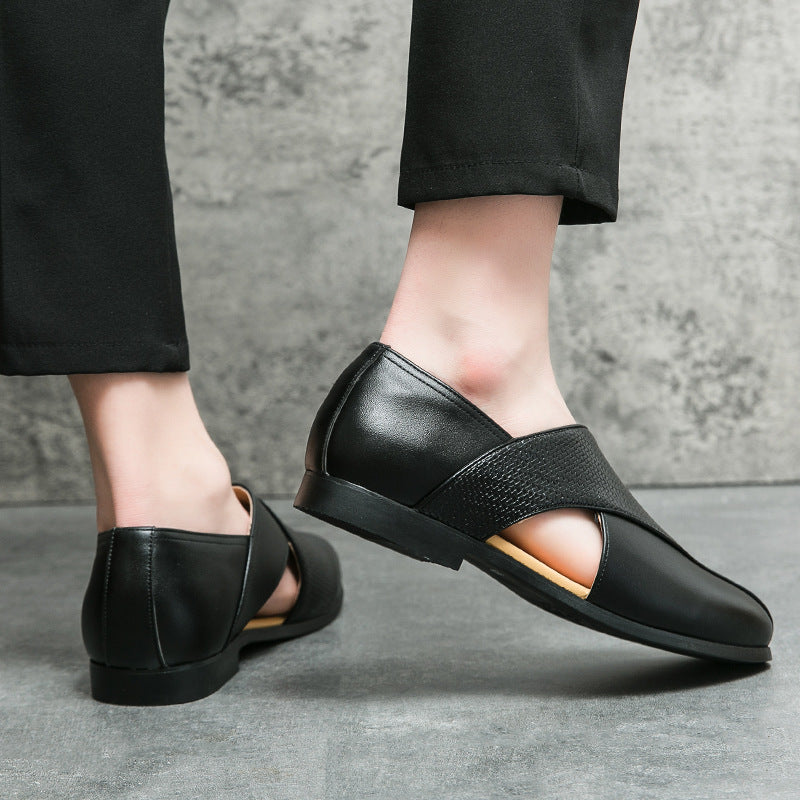 Vintage Leder Halbschuhe
