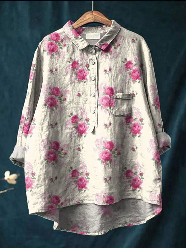 Elegante geblümte Bluse