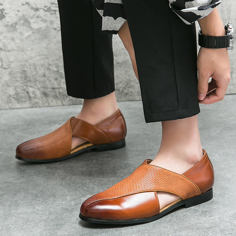 Vintage Leder Halbschuhe