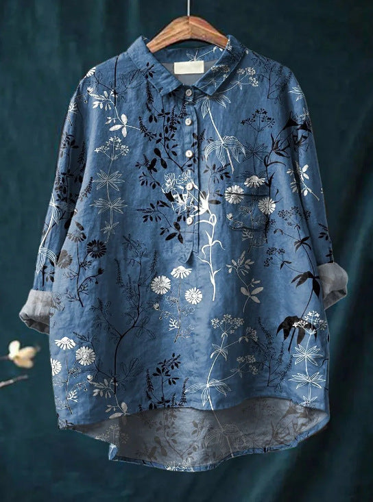 Elegante geblümte Bluse