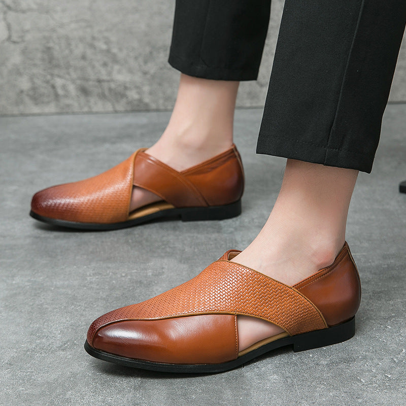 Vintage Leder Halbschuhe