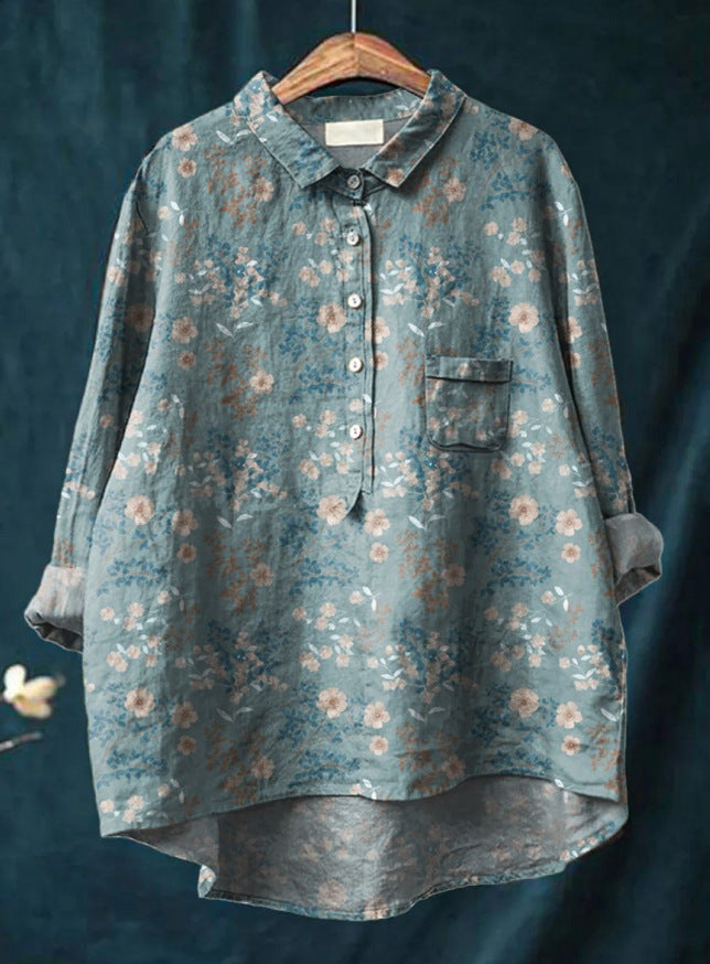 Elegante geblümte Bluse