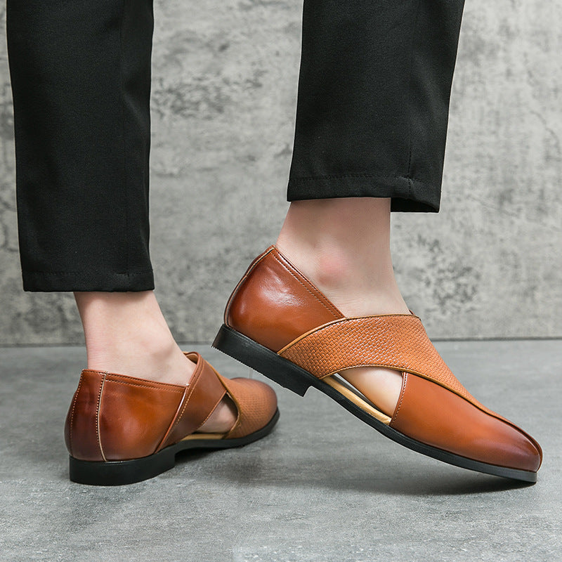 Vintage Leder Halbschuhe