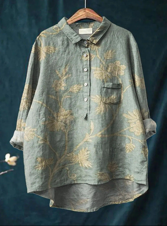 Elegante geblümte Bluse