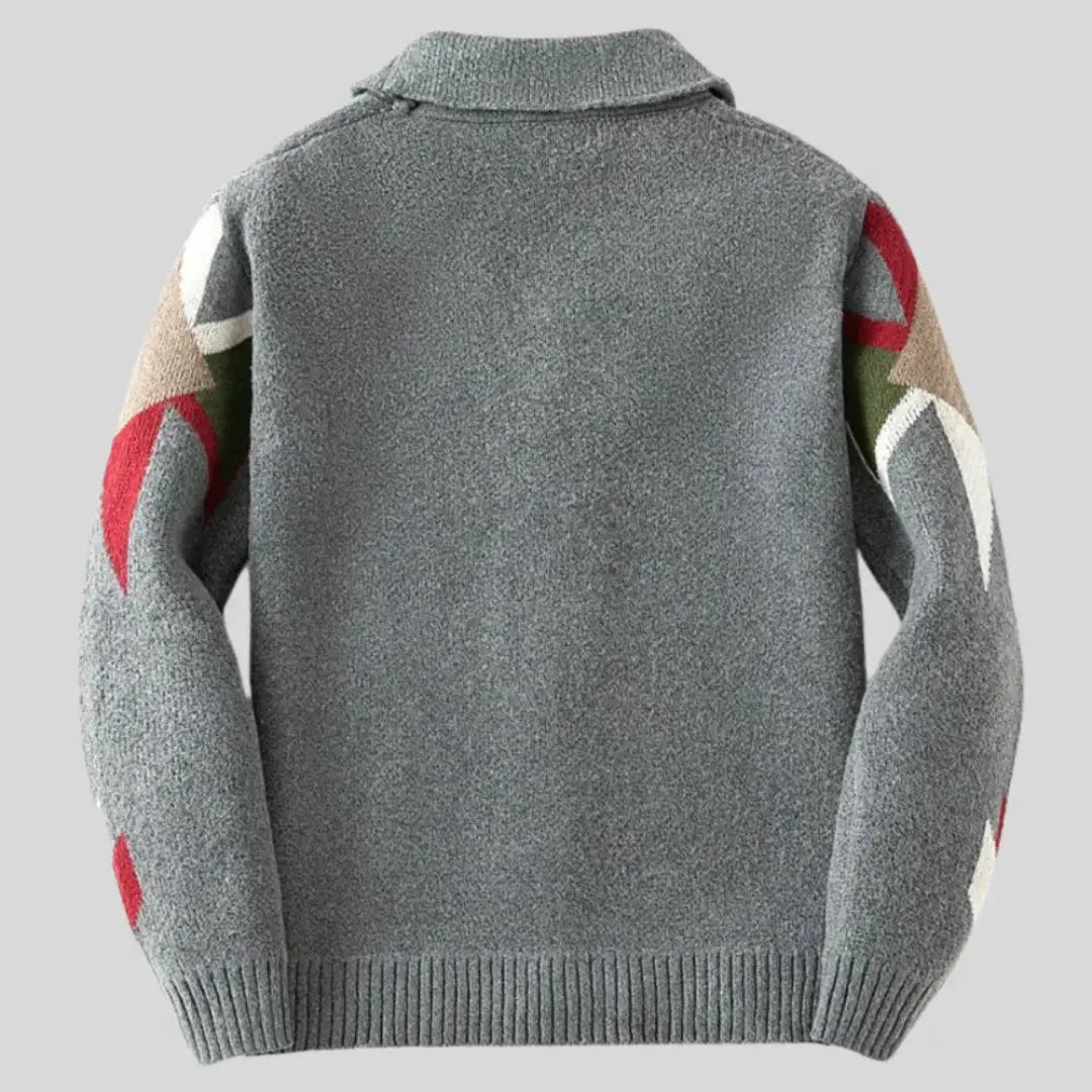 Jacquard-Woll-Cardigan