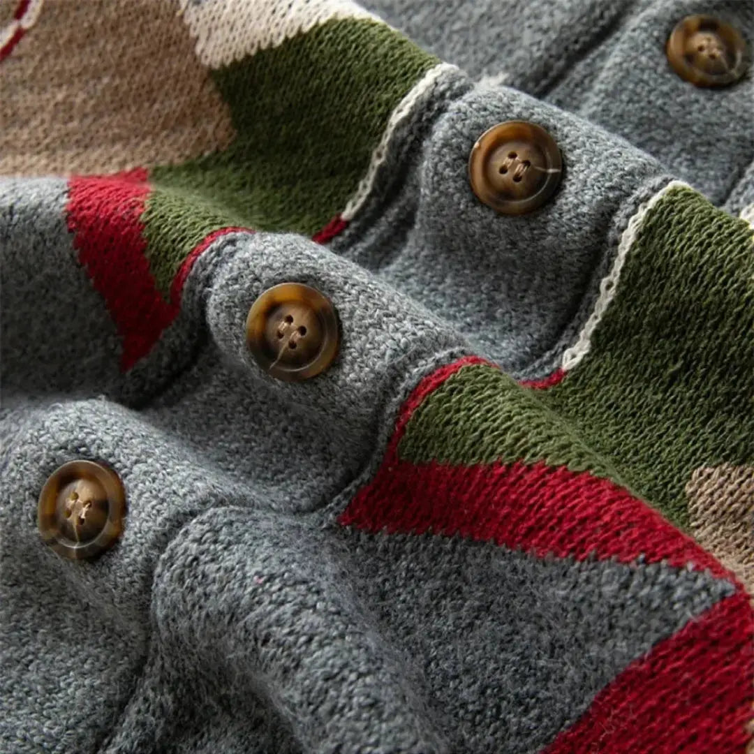 Jacquard-Woll-Cardigan