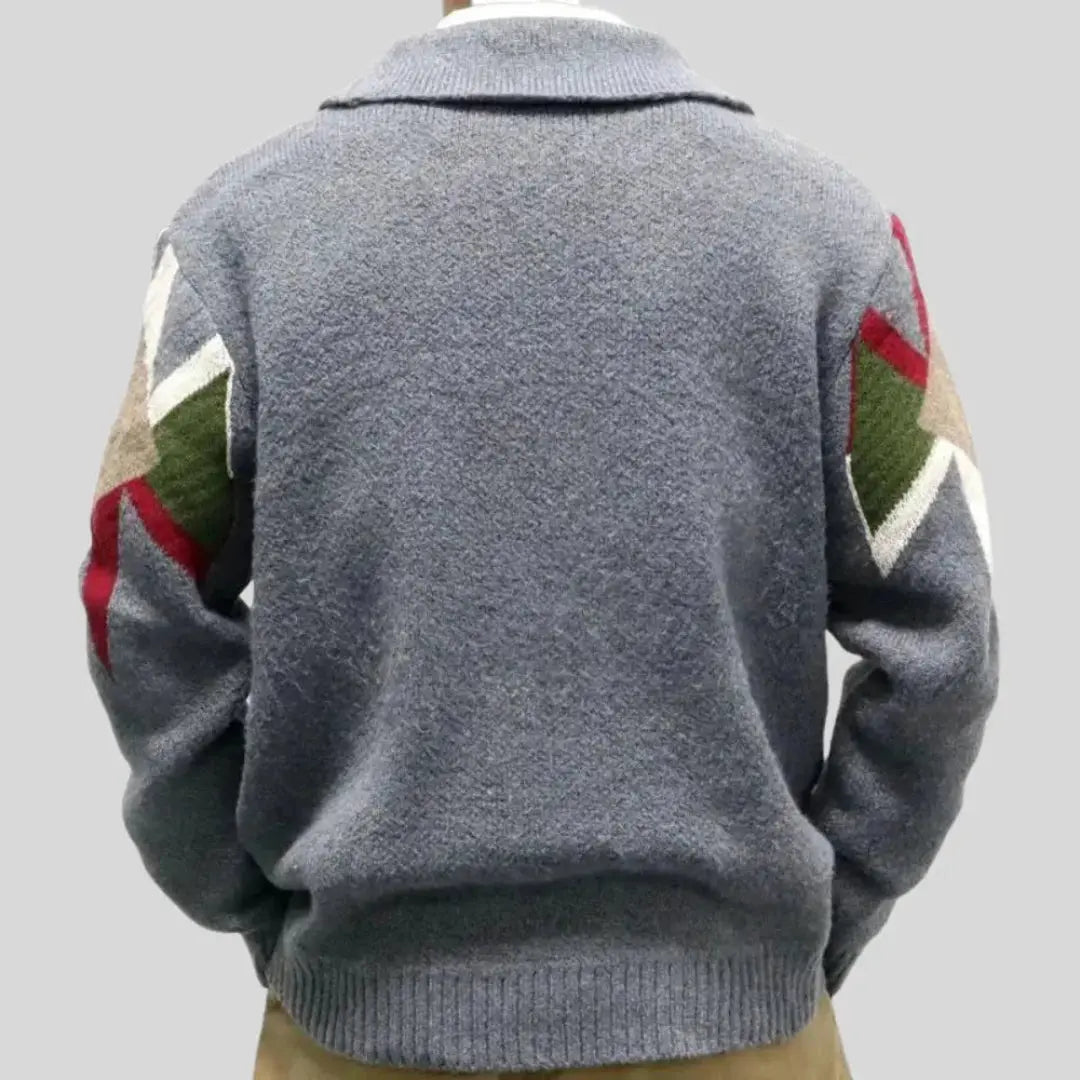 Jacquard-Woll-Cardigan