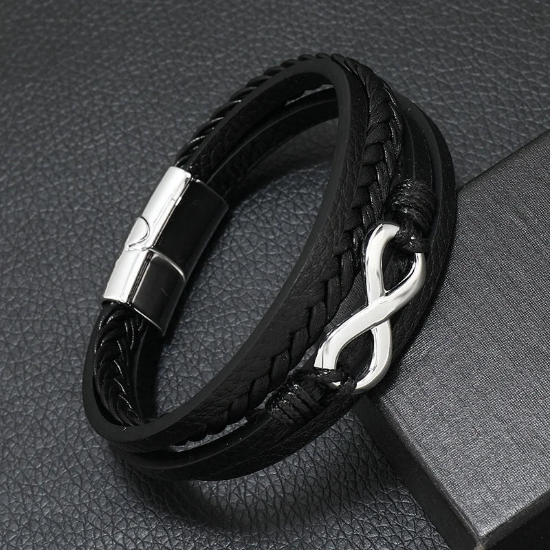 Musikalisches Symbol Herren Lederarmband