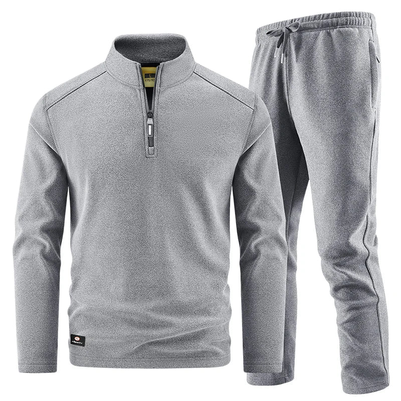 Elegantes Herren-Set mit Reißverschluss-Pullover