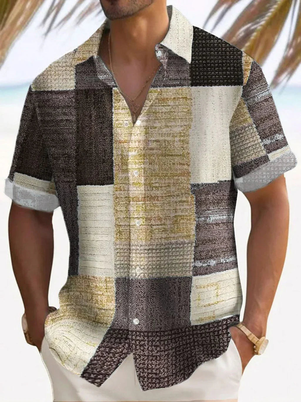 Elegantes Patchwork-Hemd