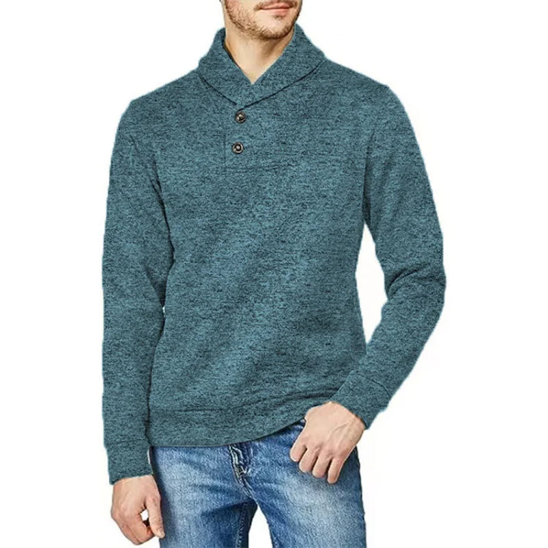 Eleganter Knopf-Rollkragenpullover