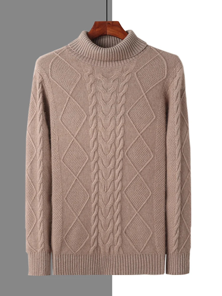 Elegant gemusterter Kaschmirpullover