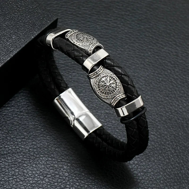 Musikalisches Symbol Herren Lederarmband