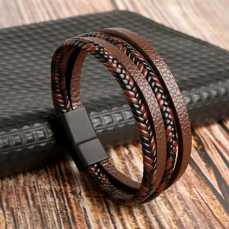 Klassisches Lederarmband für Männer