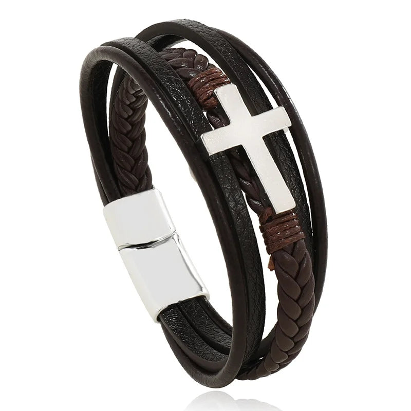 Musikalisches Symbol Herren Lederarmband