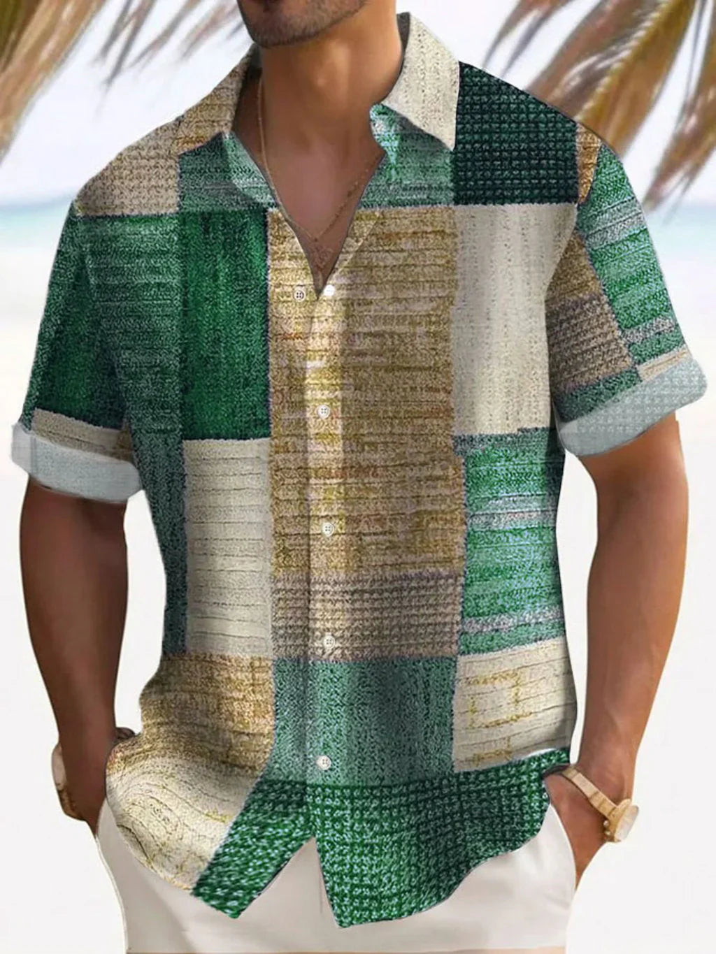 Elegantes Patchwork-Hemd